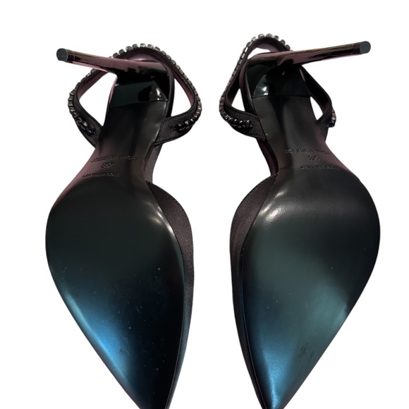 Jessica Rich Jade Womens Satin Rhinestone Slingback Heels EU:39, US:9 - Picture 8 of 10